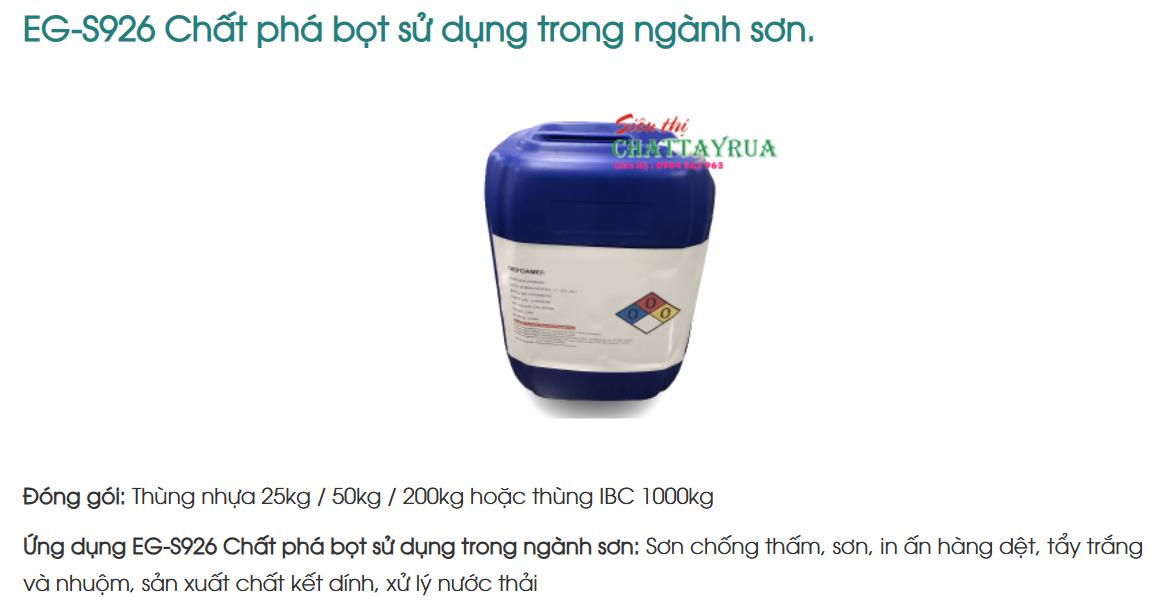 EG-S926 Chất phá bọt sử dụng trong ngành sơn.